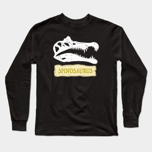 Spinosaurus Dinosaur Skull Long Sleeve T-Shirt